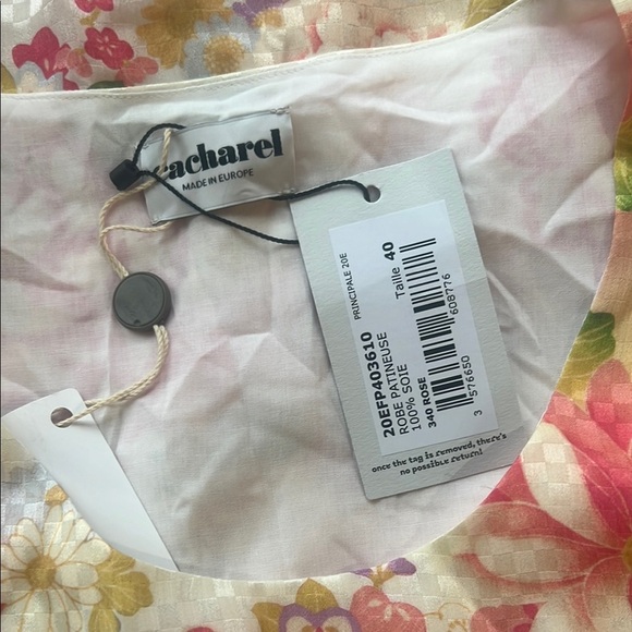 NWT Cacharel Silk Floral Dress - Picture 6 of 10